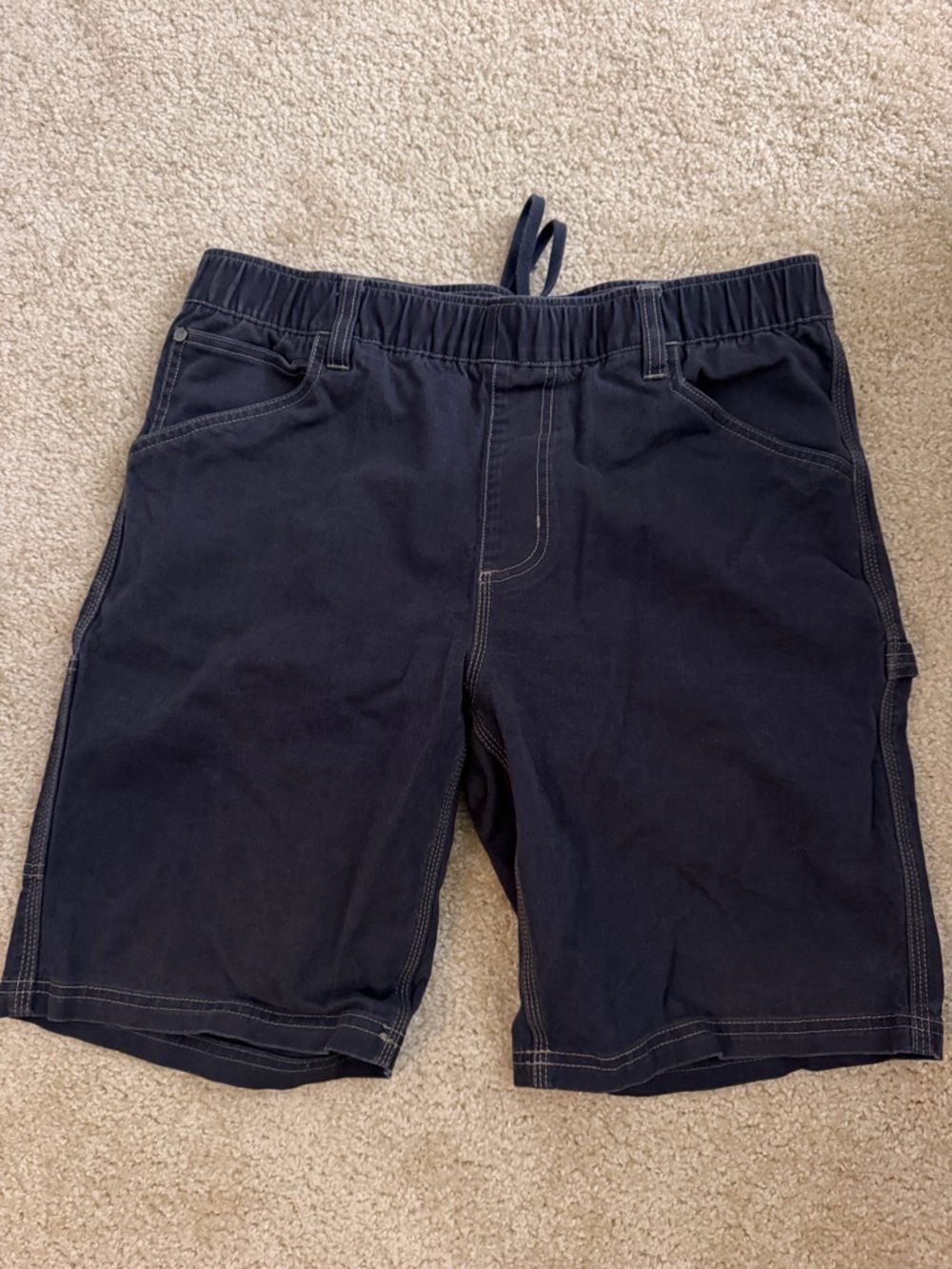 Men's rvca Elastic Waist Navy Blue Casual Shorts